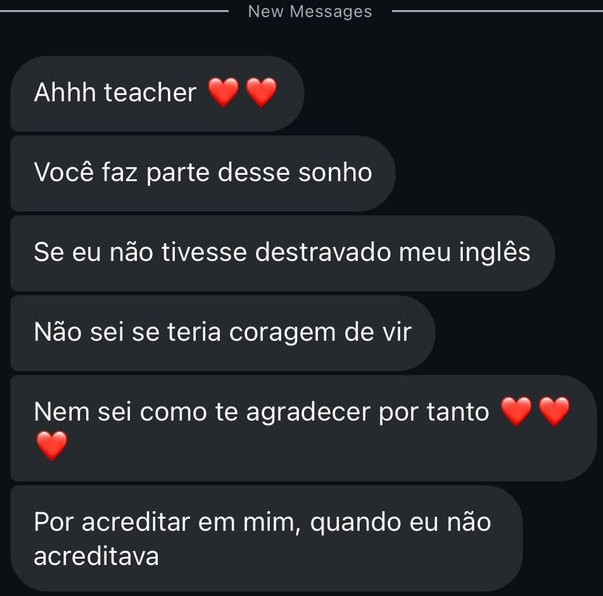 Depoimento de aluna da You English